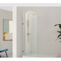 Frameless Single Panel Clear Glass Arch Corner